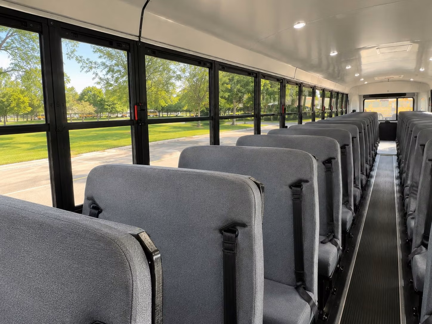 school bus inside